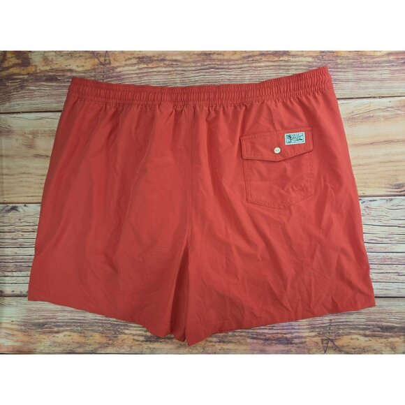 Polo Ralph Lauren Mens Pink Swim Trunks 4XB With Elastic Waist & Mesh Lining - Picture 2 of 8